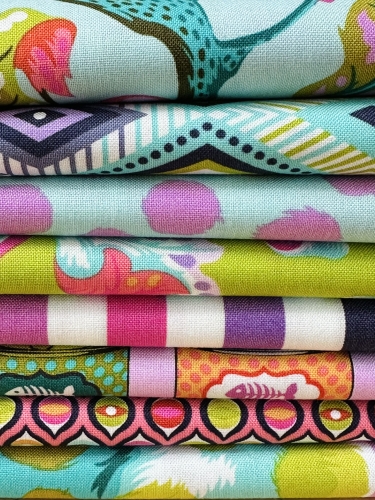 Baumwolle Patchwork - Tula Pink - Tabby Road Deja` Vu - Halbe Meter Zuschnitte - 4 Meter